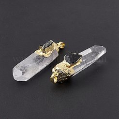 Natürliche Quarzkristall spitze große Anhänger&nbsp;G-P491-12G