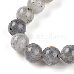 Natur Labradorit Perlen Stretch-Armbänder&nbsp;BJEW-T022-04E