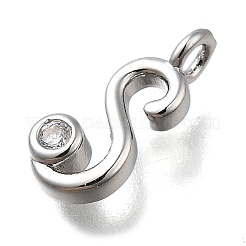 Pendentifs avec zircon cubiques à micro-pavés en laiton&nbsp;KK-B132-12P-S