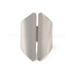 Anello polsino largo aperto in acciaio inossidabile 304 anti-ossidazione per uomo e donna&nbsp;RJEW-P081-03P