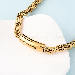 8 mm 304 Edelstahl-Seilkettenhalsketten&nbsp;NJEW-C099-07B-G