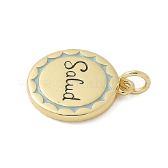 Ciondoli smaltato in ottone&nbsp;KK-P293-09G-01