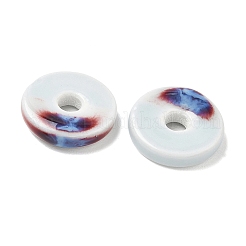 Perles vintage en porcelaine bicolore faites à la main&nbsp;PORC-NH0002-01A