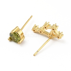 Boucles d'oreilles asymétriques constellation de zircons cubiques&nbsp;EJEW-C035-16G-08