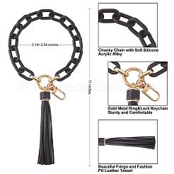 Porte-clés bracelet à maillons de chaîne&nbsp;HJEW-SW00013-05