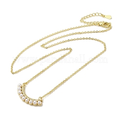 Collane con pendente in ottone micro pavé di zirconi chiari&nbsp;NJEW-B082-06A-G