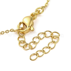 Collane con catena satellitare con ciondolo a forma di cuore in ottone e resina testurizzata&nbsp;NJEW-R100-03G