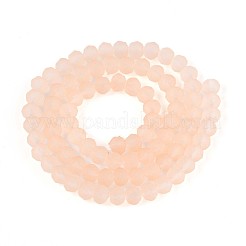 Fili di perline di vetro smerigliato con vernice da forno&nbsp;FGLA-N003-6mm-07