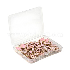 36pcs 9 styles de pendentifs en émail en alliage&nbsp;ENAM-FS0003-43