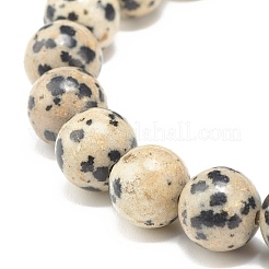 Bracciale elasticizzato con perle tonde in pietra mista naturale e sintetica&nbsp;BJEW-JB07128