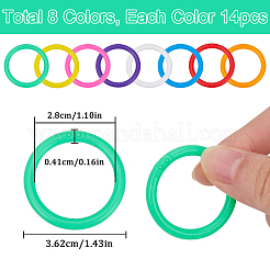 112 pz. 8 anelli per raccoglitori a fogli mobili in plastica colorati&nbsp;FIND-SP0002-92