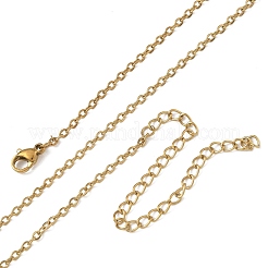 Colliers à chaîne en acier inoxydable 304 de 2.2 mm pour femmes&nbsp;SA-CBACA62-07G