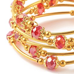 Bracciale avvolgente con perline di vetro bling&nbsp;BJEW-JB07746