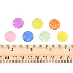 56 Stück 7 Farben sprühbemalte natürliche Capiz Muschel Verbinder Charms&nbsp;BSHE-FS0001-13