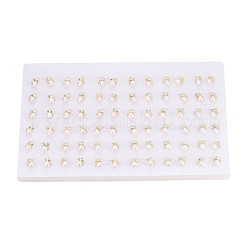 Stern-Ohrstecker aus Messing mit Mikropflaster und klarem Zirkonia&nbsp;PEAR-N020-WX04