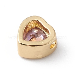 Echte 18 Karat vergoldete Messing-Mikropavé-Kubikzirkonia-Perlen mit Rack-Beschichtung&nbsp;ZIRC-L100-137G