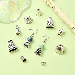 50 Stück 10 Stile Perlenkappen und Kegel im tibetischen Stil&nbsp;DIY-YW0008-48