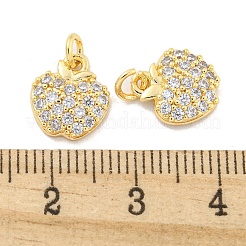 Messing micro pave klar zirkonia charme&nbsp;KK-Z044-24G