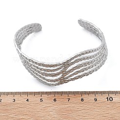 Manschettenarmreifen aus 304 Edelstahl&nbsp;BJEW-B108-12P