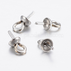 304 Edelstahl Cup Perle Peg Bails Pin Anhänger&nbsp;X-STAS-H452-01P