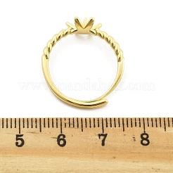Impostazioni anello regolabile in ottone fiore&nbsp;LS-KK-G527-01D-G