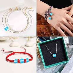 Bausätze für synthetische Mondsteinperlen zum Selbermachen von Stretch-Armbändern&nbsp;DIY-SC0012-84C