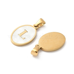 Natürliche Muschel oval mit Initialenanhängern&nbsp;STAS-I351-23G-L