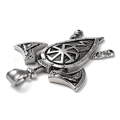Grands pendentifs en acier inoxydable 304 avec placage ionique (IP)&nbsp;STAS-D067-11AS