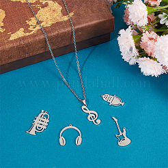 5 pendentif en acier inoxydable 304 de 5 styles&nbsp;STAS-UN0042-15