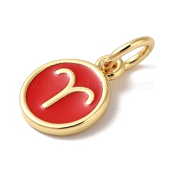 Ciondoli in vero smalto in ottone placcato oro 18k&nbsp;KK-L216-001G-J