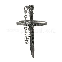Gothic dunkler Kreuzschwertring&nbsp;WH-WGA169A-01