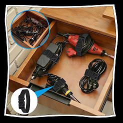 Organizador de soporte para cable de extensión ajustable de nailon con clips triangulares&nbsp;DIY-WH0698-056