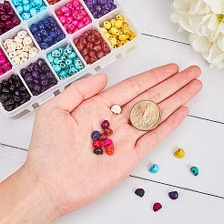 15 Farben gefärbte synthetische türkisfarbene Perlen&nbsp;G-GA0001-02