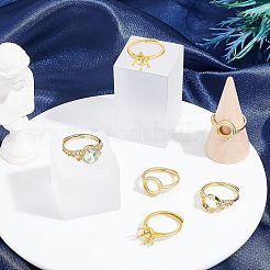 6 Stück 3 Stil verstellbare Messing-Fingerring-Komponenten&nbsp;FIND-FH0004-23