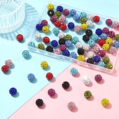 100pcs 10 Farben pflastern Discokugelperlen&nbsp;RB-YW0001-15