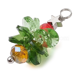 Pendentifs en laiton et en verre&nbsp;PALLOY-JF02994