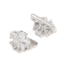 Blumenförmige Messing-Mikropavé-Abstandshalter aus klarem Zirkonia&nbsp;XGRQ5K154-827P