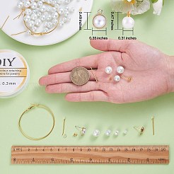 Kit de fabricación de aretes de gota larga de perlas de imitación de diy&nbsp;DIY-SZ0009-67