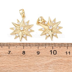 Messing micro pave klare zirkonia anhänger&nbsp;KK-D223-03G