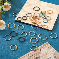 30 pieza de 15 estilos de pendientes de aro de acero inoxidable quirúrgico 316L para niñas y mujeres&nbsp;EJEW-TA0001-11