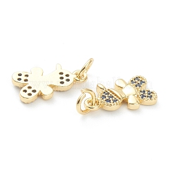 Pendentifs avec zircon cubiques à micro-pavés en laiton&nbsp;ZIRC-J041-16F