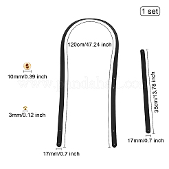 Nachahmung Ledertasche Griffe&nbsp;FIND-WH0056-68