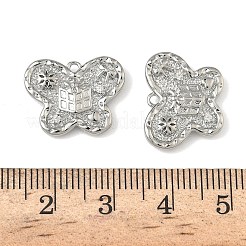 Pendentifs de Noël en laiton micro pavé de zircones cubiques transparentes&nbsp;KK-A280-03F-P