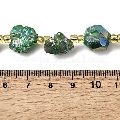 Brins de perles d'améthyste naturelle brute électroplaquée&nbsp;G-Z131-J02-07