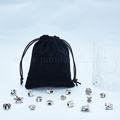Perline foro grande in lega sitle tibetano&nbsp;PALLOY-SC0002-18AS