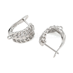 Accessoires de boucles d'oreilles créoles en laiton shegrace&nbsp;XGRQ79689-929P