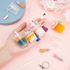 DIY 16 Stück Schlüsselanhänger-Kits mit Milchtee-Motiven&nbsp;DIY-OC0005-62