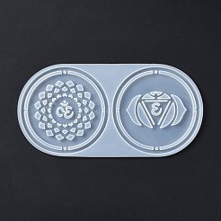 Méditation yoga pendentifs tapis de tasse moules en silicone&nbsp;DIY-B056-02A