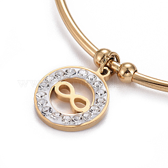 Pulseras con dijes de acero inoxidable 304&nbsp;BJEW-L664-005G