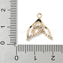 Breloques connecteurs en forme d'animaux marins en laiton pavé bleu ciel clair et zircone cubique transparente&nbsp;KK-M326-07B-G